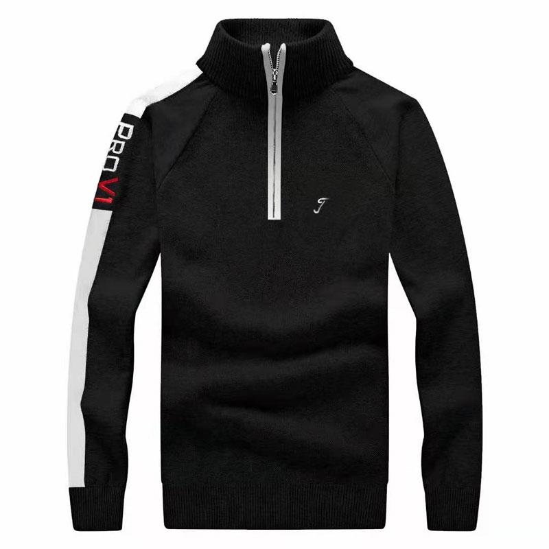 Men's Sweaters Autumn Winter Golf Sports Sweater Turtleneck Zipper Stand-up Collar Warm Jacket And Clothing, White;black
Men's Sweaters Autumn Winter Golf Sports Sweater Turtleneck Zipper Stand-up Collar Warm Jacket And Clothing, White;black
