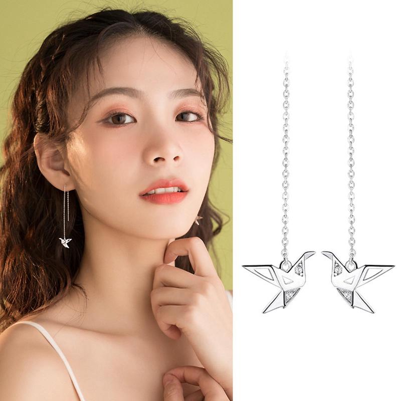 Fashion Tassel Drop Earrings Exquisite Cute Thousand Paper Cranes Ear Line Jewelry For Women Wedding Best Birthday Gifts
Fashion Tassel Drop Earrings Exquisite Cute Thousand Paper Cranes Ear Line Jewelry For Women Wedding Best Birthday Gifts