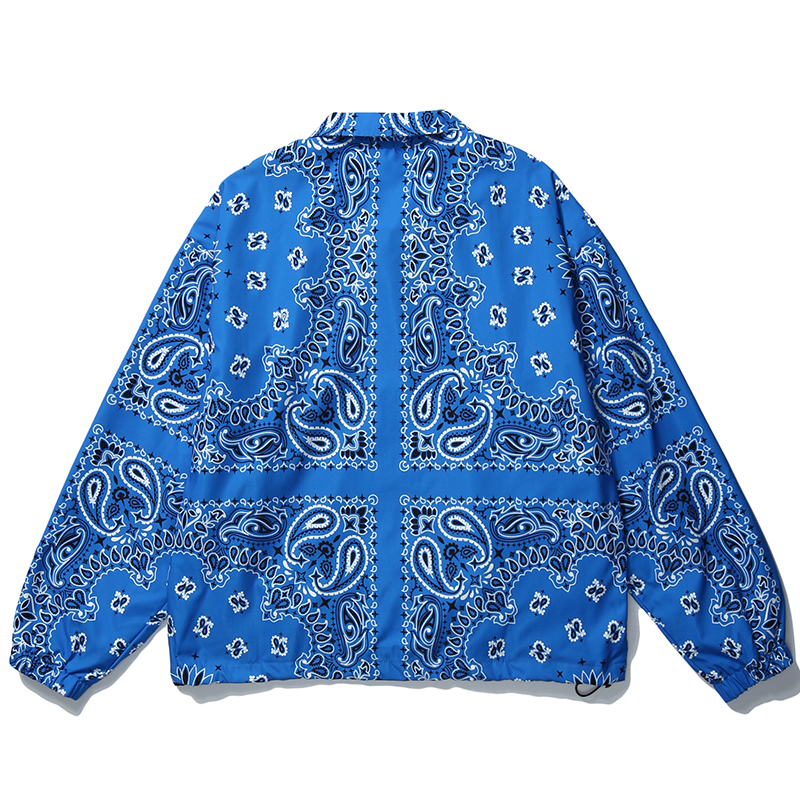 Mens Wear Hip Hop Bandana Paisley Pattern Bomber Jackets Windbreaker Harajuku Streetwear Autumn Casual Coats Tops Clothing 201218