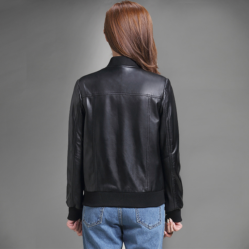 Lautaro Short red leather bomber jacket women women fashion clothing Black plus size faux leather jackets jackets for women 201030