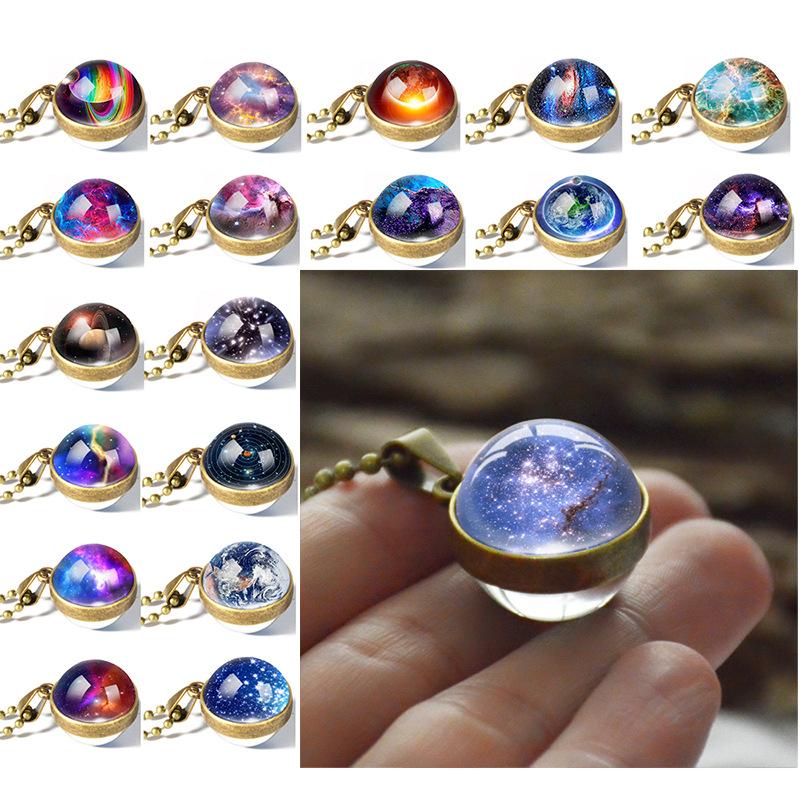 2020 Galaxy Series Double-sided Glass Ball Gorgeous Star Pendant Artificially Made Universe Necklace Jewelry
2020 Galaxy Series Double-sided Glass Ball Gorgeous Star Pendant Artificially Made Universe Necklace Jewelry