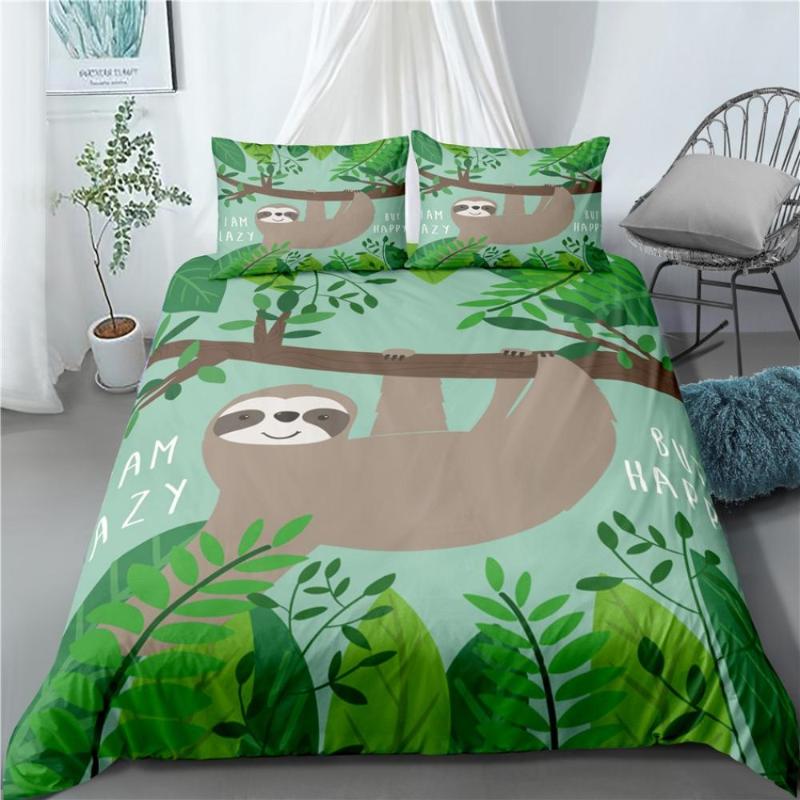 3D Cartoon Bedding Set Lovely Sloth Queen King Size Bedding Set Children Duvet Cover Pillow Cases Home Textile Bed, As picture
3D Cartoon Bedding Set Lovely Sloth Queen King Size Bedding Set Children Duvet Cover Pillow Cases Home Textile Bed, As picture