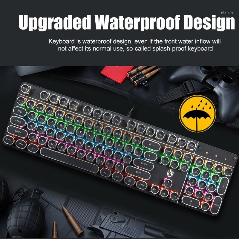 Wired Mechanical Gaming Keyboard 104 Keys Switches for Gamers with 9 Lighting Effect VDX991
Wired Mechanical Gaming Keyboard 104 Keys Switches for Gamers with 9 Lighting Effect VDX991