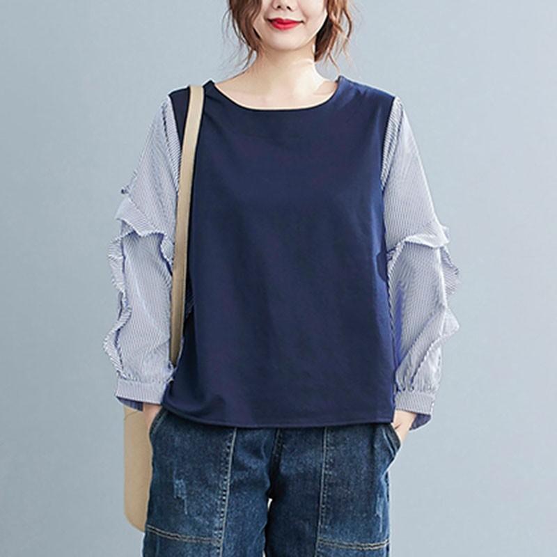 Women Loose Casual Sweatshirt New Arrival 2020 Autumn Korean Simple Style O-neck Patchwork Color Female Long Sleeve Tops S2631, Photo color
Women Loose Casual Sweatshirt New Arrival 2020 Autumn Korean Simple Style O-neck Patchwork Color Female Long Sleeve Tops S2631, Photo color
