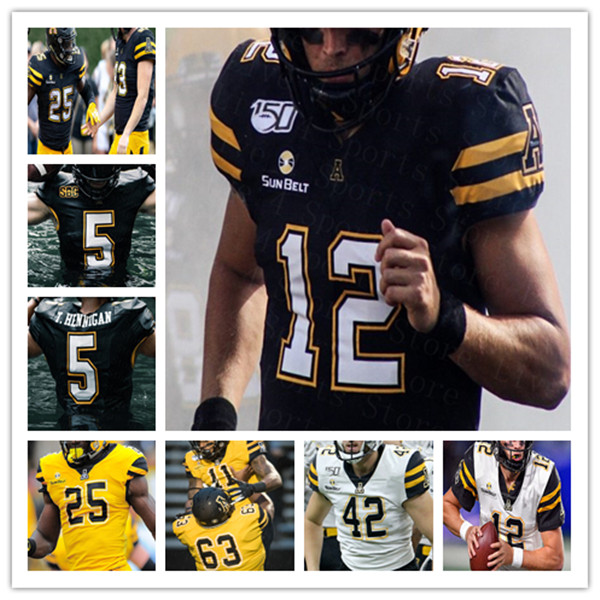 Custom College Football Appalachian State Mountaineers Jersey Zac Thomas Camerun Peoples Marcus Williams Jr. Nate Noel Malik Williams Wells