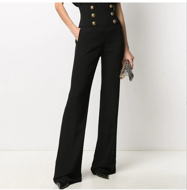 Hot Fashion New Style Top Quality Original Design Pants Women's Double-Breasted Casual Trousers Metal Buckles Flares Slim Fit Bell-Bottomed Pants Back Zippers, White
Hot Fashion New Style Top Quality Original Design Pants Women's Double-Breasted Casual Trousers Metal Buckles Flares Slim Fit Bell-Bottomed Pants Back Zippers, White