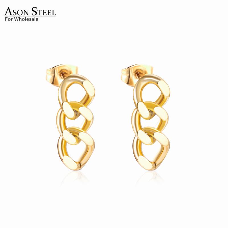 ASONSTEEL Cool 316L Stainless Steel Stud Earrings Gold/Silver Color Chain Pendant Punk Earring for Women Party Gift
ASONSTEEL Cool 316L Stainless Steel Stud Earrings Gold/Silver Color Chain Pendant Punk Earring for Women Party Gift