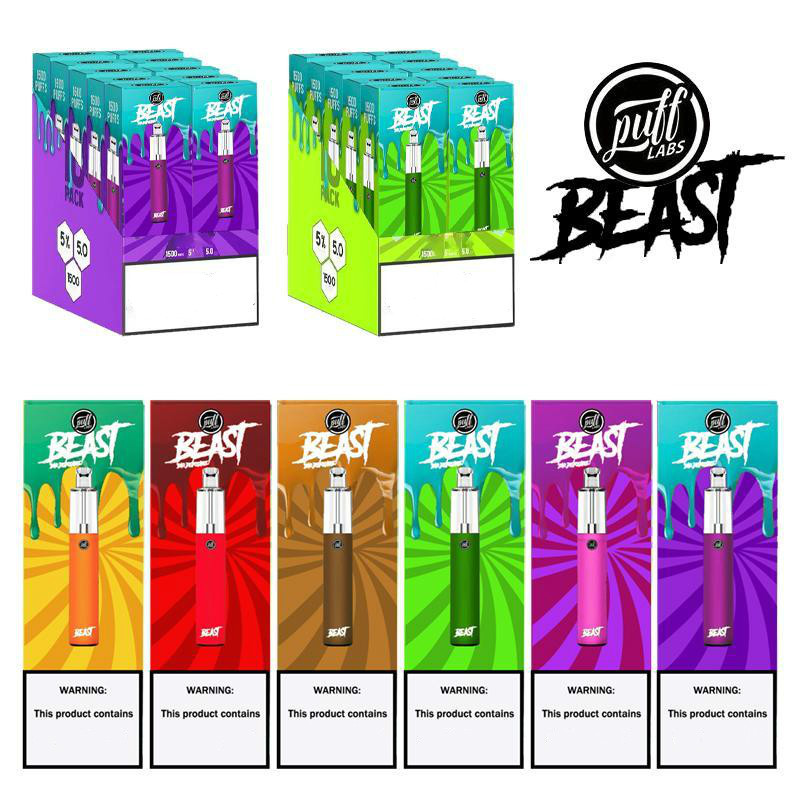 Puff Labs Beast Disposable Vapes 1500 Puffs 1000mAh Battery Dispsoable Device Pre-filled 4.0ml Pod Clear Top Multi Colors
Puff Labs Beast Disposable Vapes 1500 Puffs 1000mAh Battery Dispsoable Device Pre-filled 4.0ml Pod Clear Top Multi Colors
