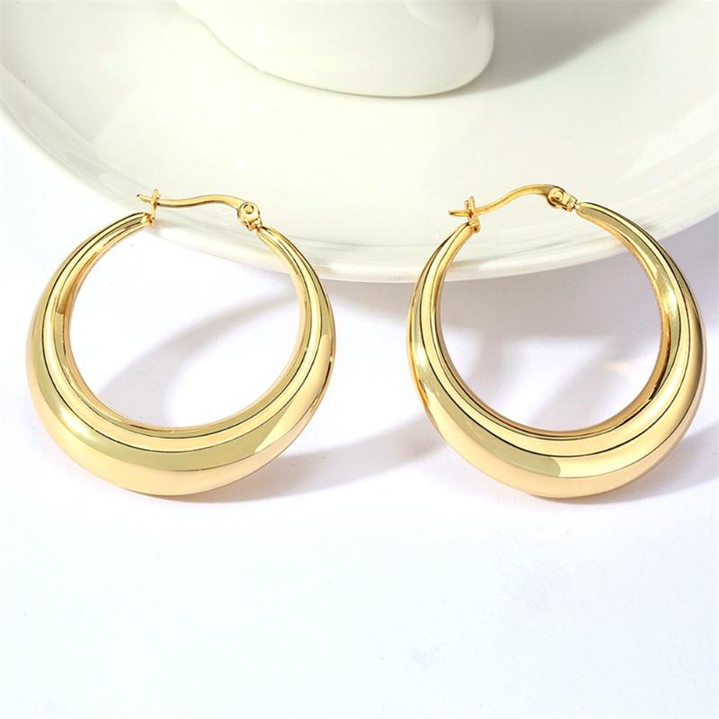 2020 Trendy Gold Silver Color Stainless Steel Hoop Earrings Women Fashion Jewelry Big Round Hoop Earrings Party Gift Jewelry
2020 Trendy Gold Silver Color Stainless Steel Hoop Earrings Women Fashion Jewelry Big Round Hoop Earrings Party Gift Jewelry