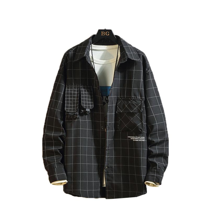 Plaid Men Long Sleeve Shirt Loose Japanese Streetwear Fashion 2020 Casual Shirts Plus Asian Size M-5XL, C146 2
Plaid Men Long Sleeve Shirt Loose Japanese Streetwear Fashion 2020 Casual Shirts Plus Asian Size M-5XL, C146 2