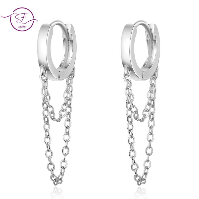 Real 925 Sterling Silver Classic Hoop Earrings With Chain Luxury Cubic Zirconia Fashion Jewelry For Women Wedding Gift
Real 925 Sterling Silver Classic Hoop Earrings With Chain Luxury Cubic Zirconia Fashion Jewelry For Women Wedding Gift