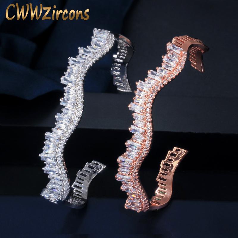 CWWZircons Trendy High Quality Round And Bar Cubic Zirconia Rose Gold Color Open Cuff Bangles For Women Jewelry Gift BG005
CWWZircons Trendy High Quality Round And Bar Cubic Zirconia Rose Gold Color Open Cuff Bangles For Women Jewelry Gift BG005