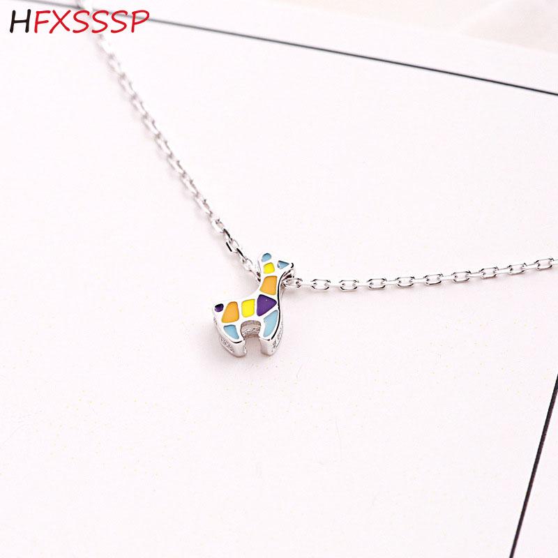 HFXSSSP S925 silver personality creative romantic sweet simple color drop glaze giraffe female necklace clavicle chain jewelry
HFXSSSP S925 silver personality creative romantic sweet simple color drop glaze giraffe female necklace clavicle chain jewelry