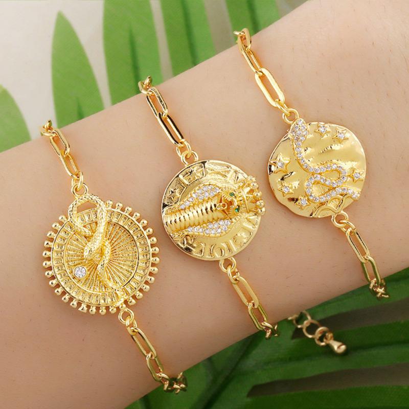 Snake Charms Link Bracelets for Girls Punk Gold Color Copper Cuban Chains Bracelet Women Hip Hop Rocker Friends Gift Animal
Snake Charms Link Bracelets for Girls Punk Gold Color Copper Cuban Chains Bracelet Women Hip Hop Rocker Friends Gift Animal