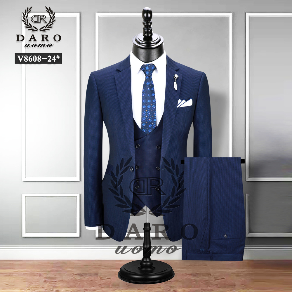New Men's Fashion Boutique Plaid Wedding Dress Suit Three-piece Male Formal Business Casual Suits DR8608 201105