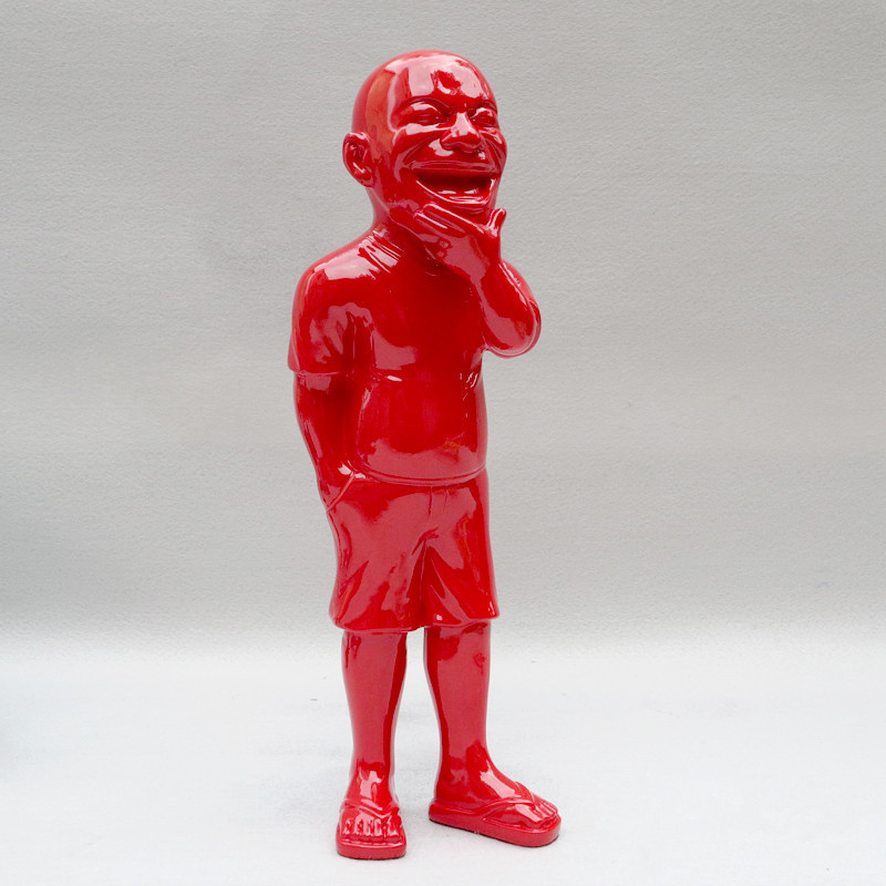 Modern Art Sculpture Creative Abstract Yue Minjun Smiling Decoration Living Room Desktop Display Business Gifts MYP4 220211