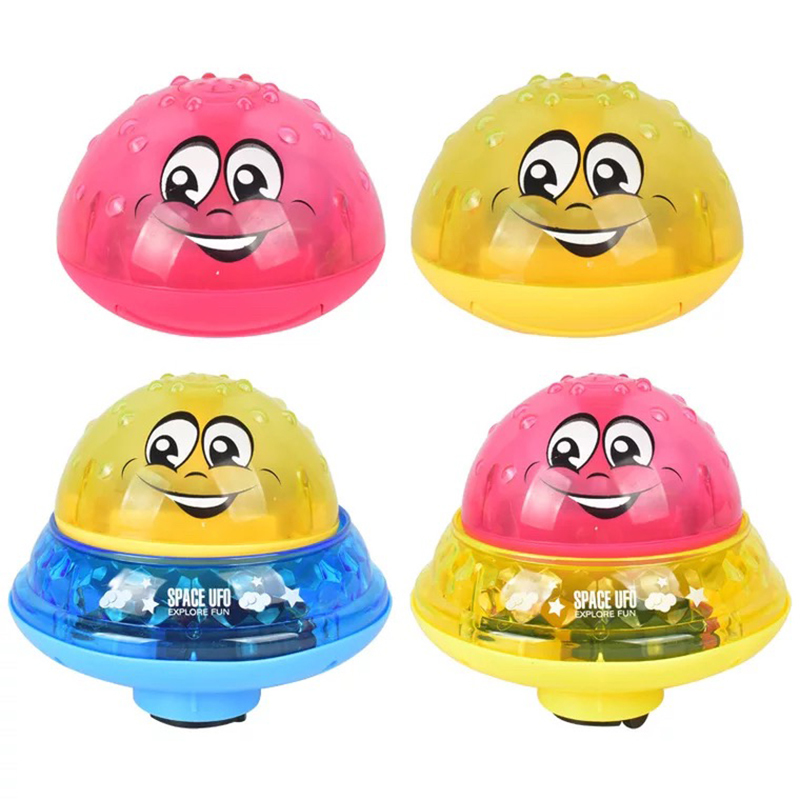 Funny Infant Bath Toys Baby Electric Induction Sprinkler Ball with Light Music Children Water Play Ball Bathing Toys Kids Gifts LJ201019