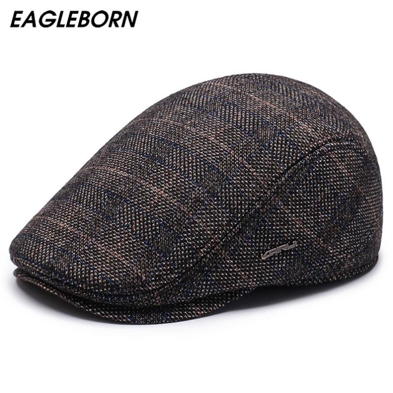 New Winter Men Square Plaid Dad Hat Cold-proof Ear Protection Beret Warm Middle-aged Elderly Winter Men Berets High Quality Hat, Brown
New Winter Men Square Plaid Dad Hat Cold-proof Ear Protection Beret Warm Middle-aged Elderly Winter Men Berets High Quality Hat, Brown