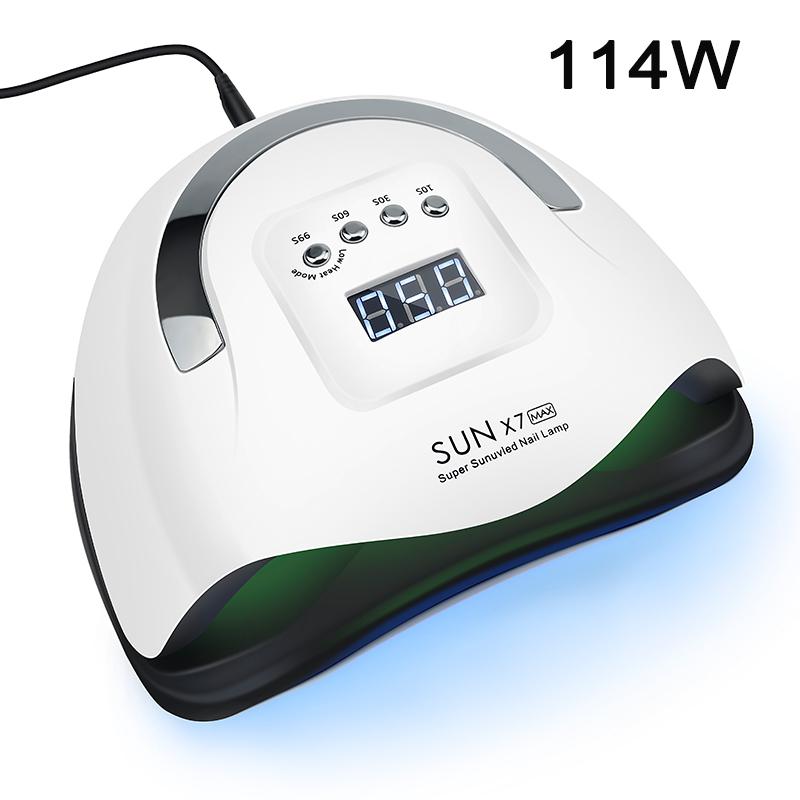 114W UV Lamp LED Nail Lamp With 57 Pcs Led Beads For All Gels Polish Curing Phototherapy Machine Fast Drying, Mini
114W UV Lamp LED Nail Lamp With 57 Pcs Led Beads For All Gels Polish Curing Phototherapy Machine Fast Drying, Mini