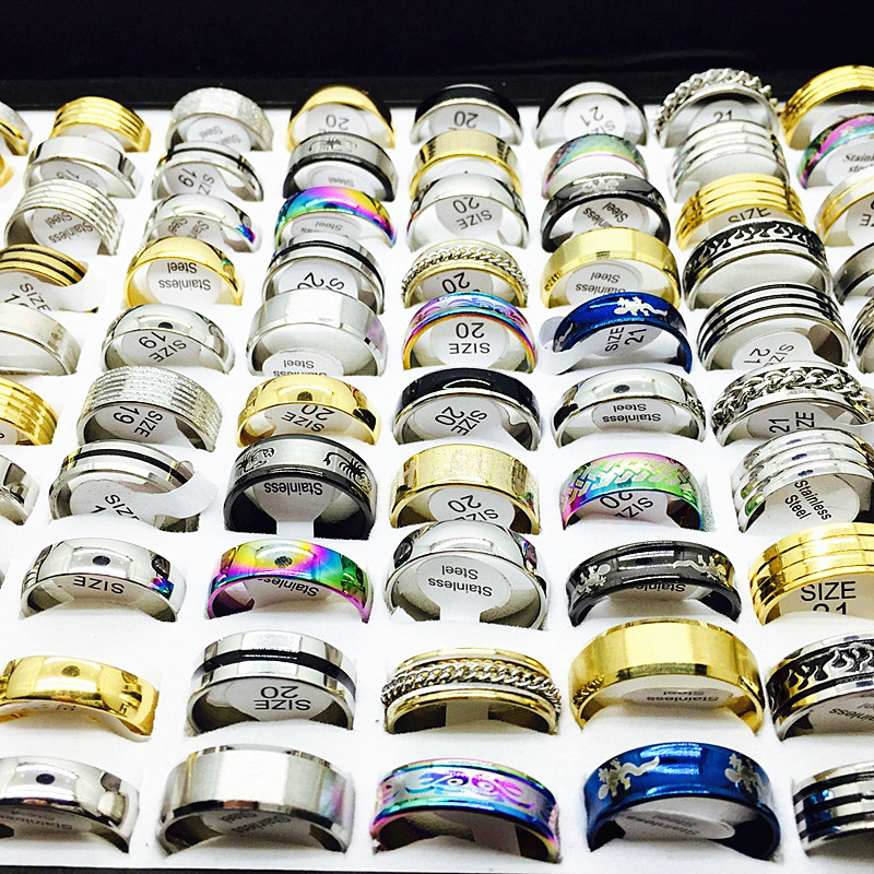 Wholesale Bulk Lot 50PCs Men's Women's Mix Styles Stainless Steel Ring Party Engagement Jewelry Bands Rings
Wholesale Bulk Lot 50PCs Men's Women's Mix Styles Stainless Steel Ring Party Engagement Jewelry Bands Rings