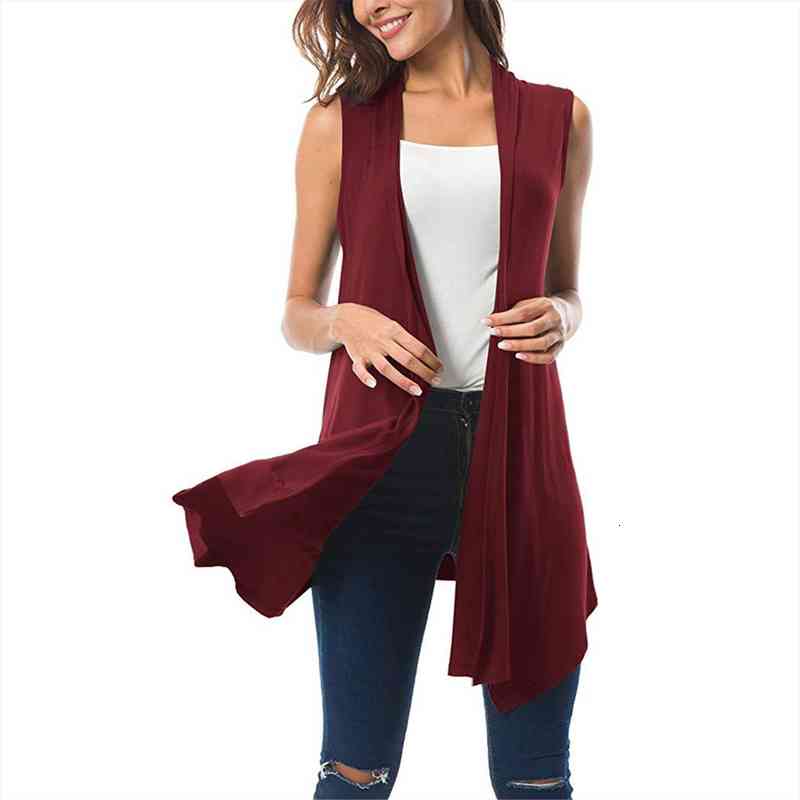 womens sleeveless draped open front cardigan vest asymmetric hem women blouse big pocket cardigan casual female g2, White;black
womens sleeveless draped open front cardigan vest asymmetric hem women blouse big pocket cardigan casual female g2, White;black
