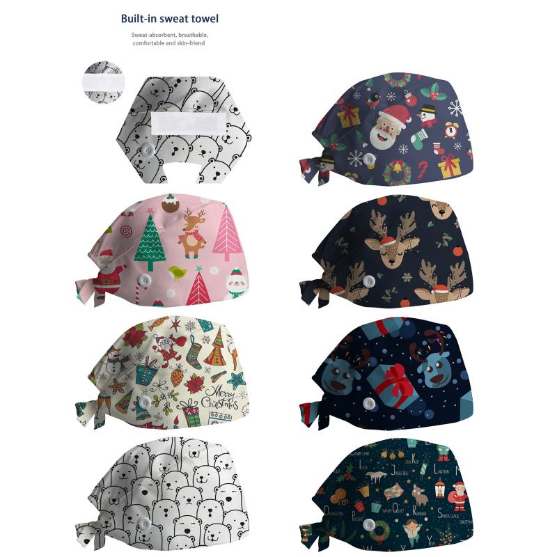 Stingy Brim Hats Gorro Enfermera Navidad Christmas Print Nursing Hat Adjustable Work Leisure Gourd Frosted Cap Calot De Chirurgie 5*, As shown
Stingy Brim Hats Gorro Enfermera Navidad Christmas Print Nursing Hat Adjustable Work Leisure Gourd Frosted Cap Calot De Chirurgie 5*, As shown