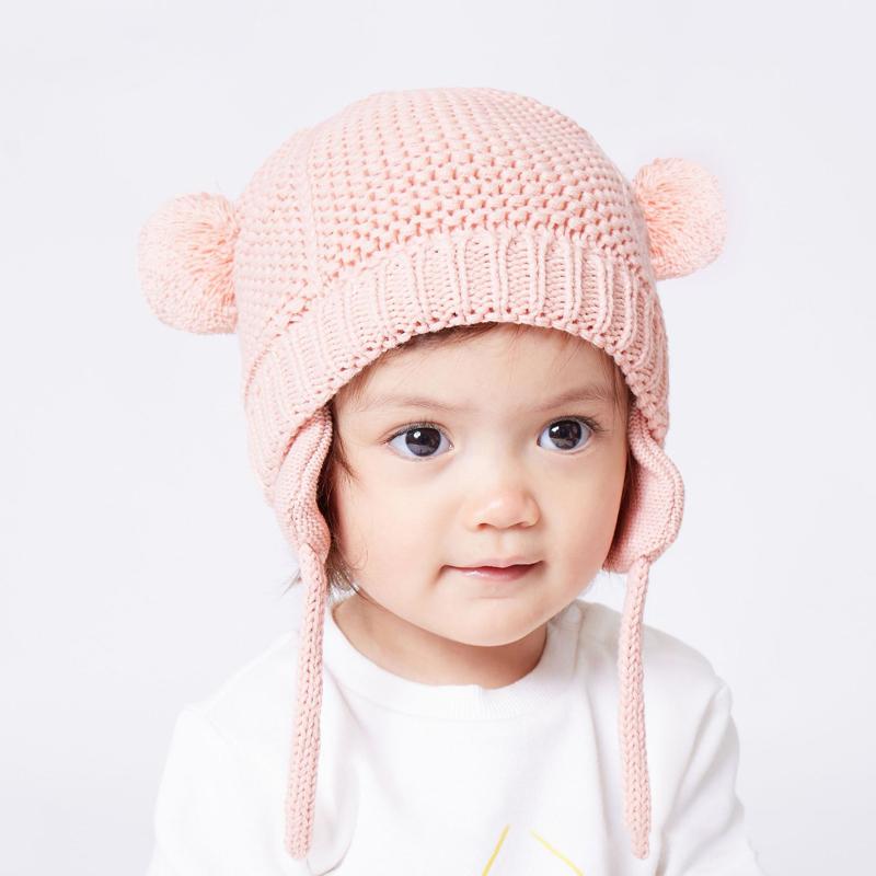 Langzhen winter new baby woolen hats plus velvet knitted ear caps for cold and warm children's hats, Pink
Langzhen winter new baby woolen hats plus velvet knitted ear caps for cold and warm children's hats, Pink