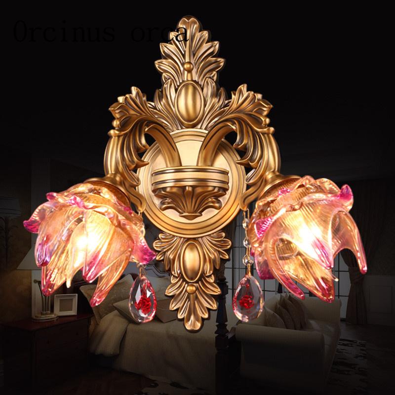 French style crystal wall lamp living room background wall aisle bedroom bedside European style double headed lamp
French style crystal wall lamp living room background wall aisle bedroom bedside European style double headed lamp