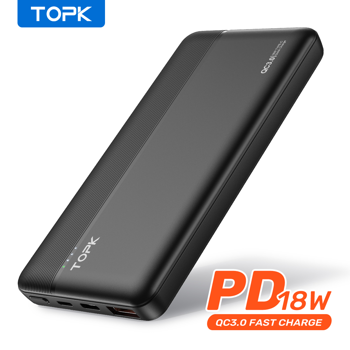 TOPK I1015P Quick Charge 3.0 10000mAh Power Bank USB Type C PD PowerBank Portable External Battery Charger for Phone Xiaomi
TOPK I1015P Quick Charge 3.0 10000mAh Power Bank USB Type C PD PowerBank Portable External Battery Charger for Phone Xiaomi