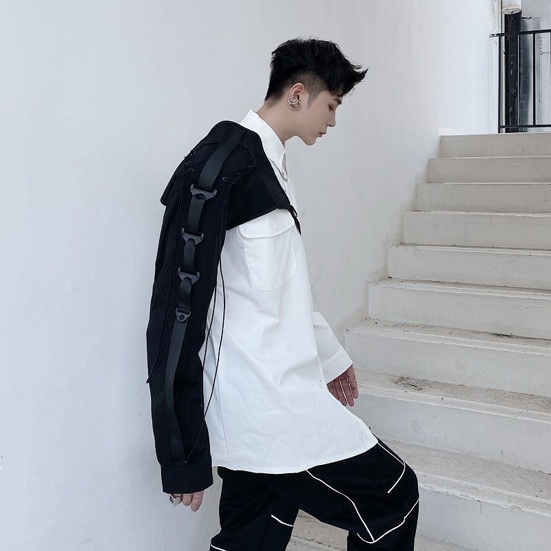 2021 the Harajuku t Black Hip-hop Shirt Long-sleeve Personality Stylist Hair Vest with Stage Attire on Tops XDOI TW71
2021 the Harajuku t Black Hip-hop Shirt Long-sleeve Personality Stylist Hair Vest with Stage Attire on Tops XDOI TW71