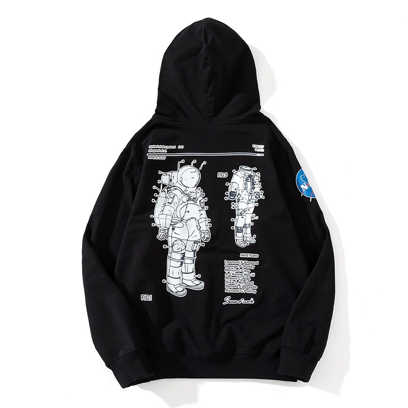 New NASA Hoodie Hip Hop Long Sleeve Mens Stylist Hoodies Fleece Pullover Sweatshirt Men Women Hoodie Size M-3XL, Black
New NASA Hoodie Hip Hop Long Sleeve Mens Stylist Hoodies Fleece Pullover Sweatshirt Men Women Hoodie Size M-3XL, Black