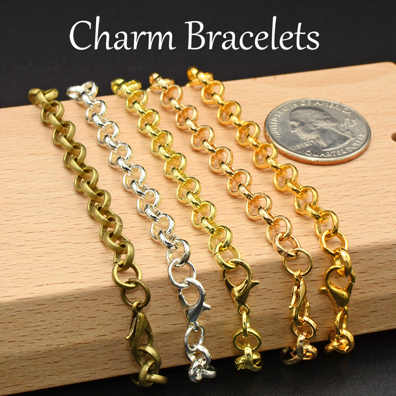 50 pcs - Charm Bracelet Chain Bulk, Silver Plated/ Gold Chain Bracelet for Jewelry Making, Charm Bracelets for Women or Girls Y1119
50 pcs - Charm Bracelet Chain Bulk, Silver Plated/ Gold Chain Bracelet for Jewelry Making, Charm Bracelets for Women or Girls Y1119