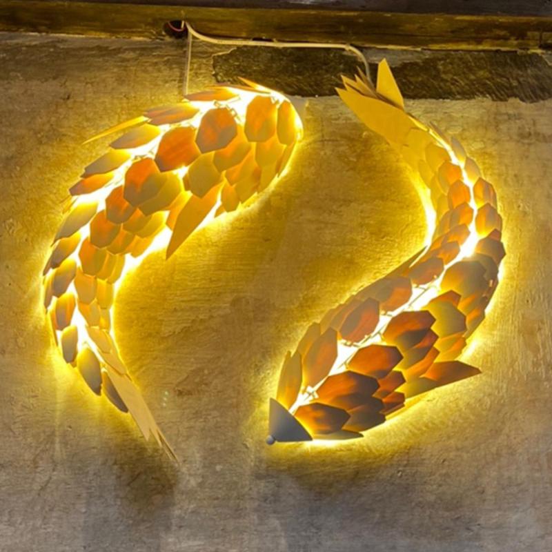 Wood Fish Wall Sconce, Japanese Carp Art Wall Light for Living Model Dining Wedding Room Children Room Hotel Villa Restaurant
Wood Fish Wall Sconce, Japanese Carp Art Wall Light for Living Model Dining Wedding Room Children Room Hotel Villa Restaurant
