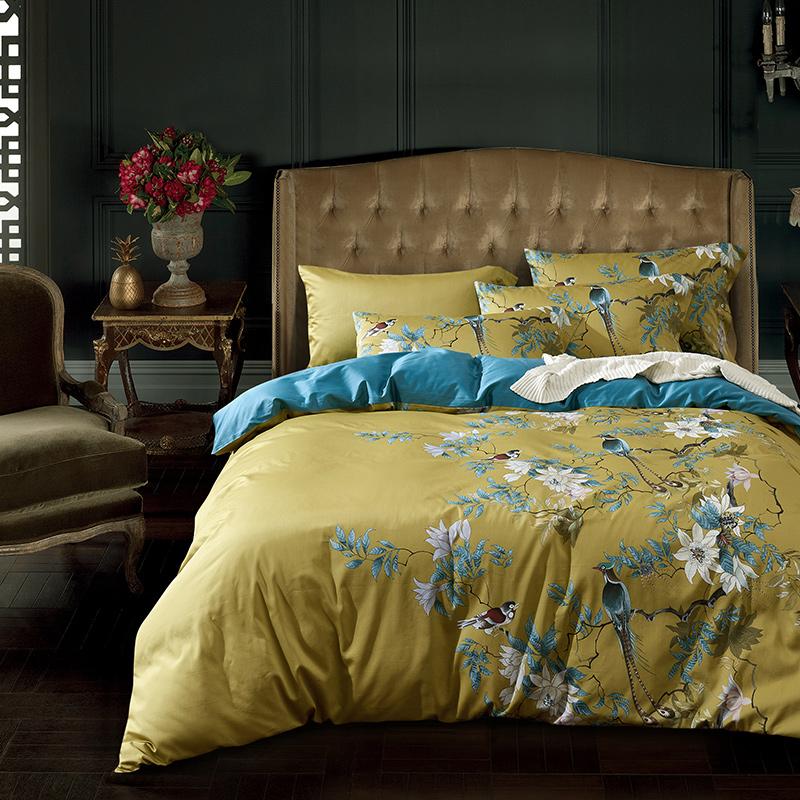 Skin-friendly Cotton Bedding Set Bird Branches Print Duvet Cover Flat Bed Sheet 4pcs/set Queen King Size Soft Bed Set, Model 2
Skin-friendly Cotton Bedding Set Bird Branches Print Duvet Cover Flat Bed Sheet 4pcs/set Queen King Size Soft Bed Set, Model 2