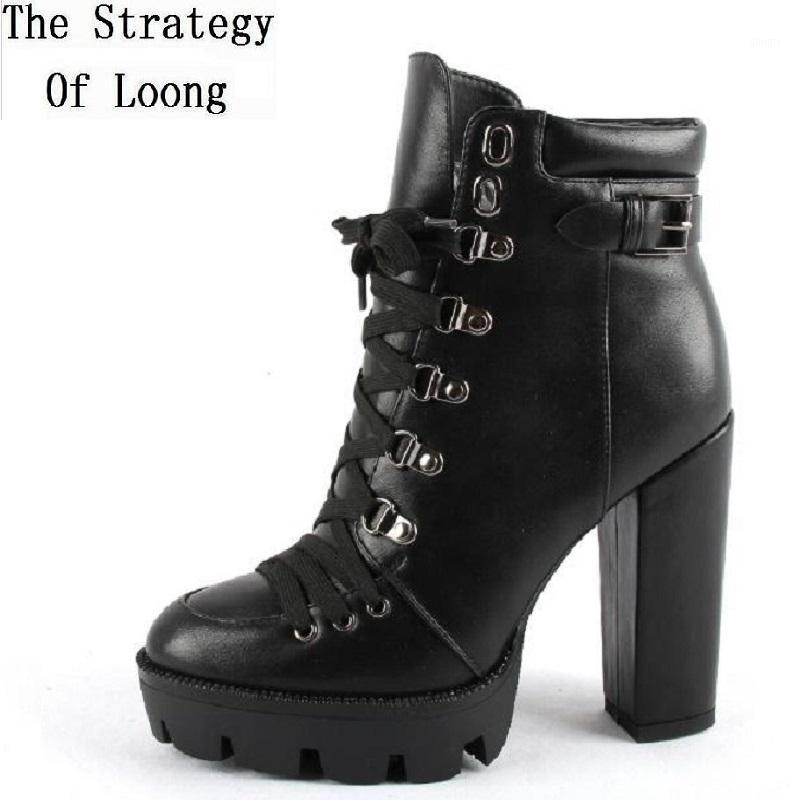 Spring Autumn Plus Size 40-43 Women Platform Metal Belt Buckle Lace-up Ankle Fashion Boots Lady Block Heels Short Boots 1911131, Black
Spring Autumn Plus Size 40-43 Women Platform Metal Belt Buckle Lace-up Ankle Fashion Boots Lady Block Heels Short Boots 1911131, Black