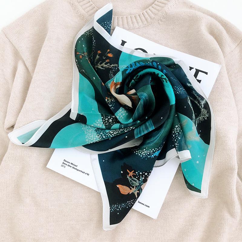 New Arrival 2020 Brand 100% Pure Silk Scarf Women Neck Hair Foulard Square Small Headband Hijab Print Poncho Scarves
New Arrival 2020 Brand 100% Pure Silk Scarf Women Neck Hair Foulard Square Small Headband Hijab Print Poncho Scarves