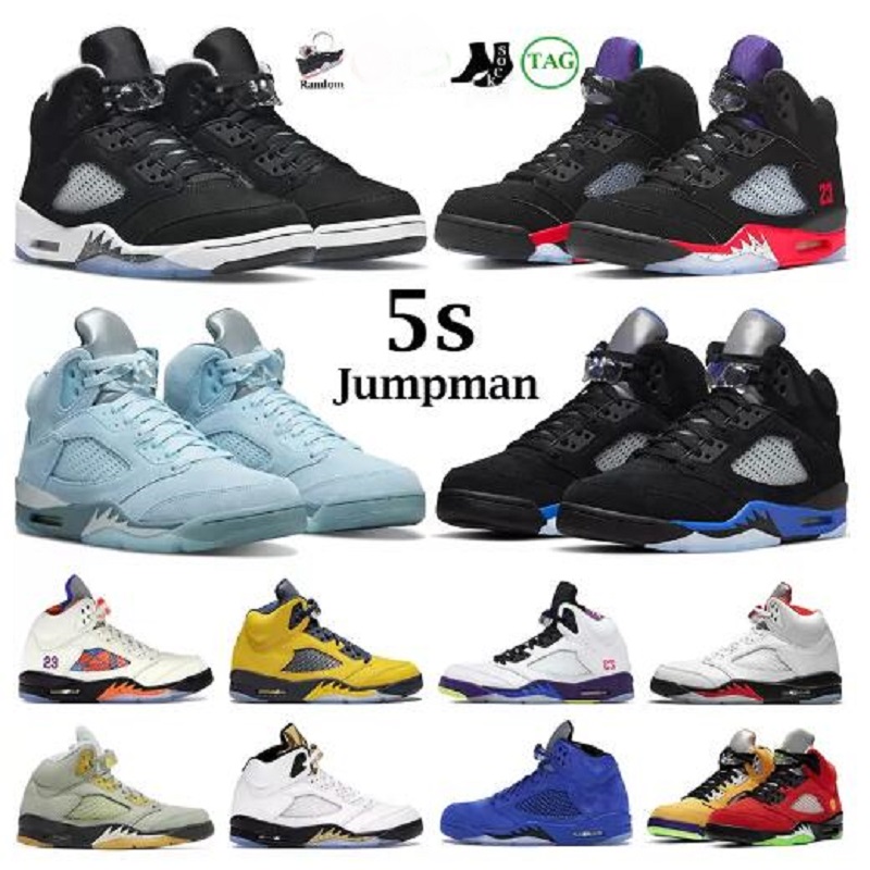 5s Men Basketball Shoes 5 Jumpman Raging Red Blue Bird Hyper Royal OG Black Metallic Oreo Quai 54 Mens Trainers Sports Sneakers, # 49
5s Men Basketball Shoes 5 Jumpman Raging Red Blue Bird Hyper Royal OG Black Metallic Oreo Quai 54 Mens Trainers Sports Sneakers, # 49
