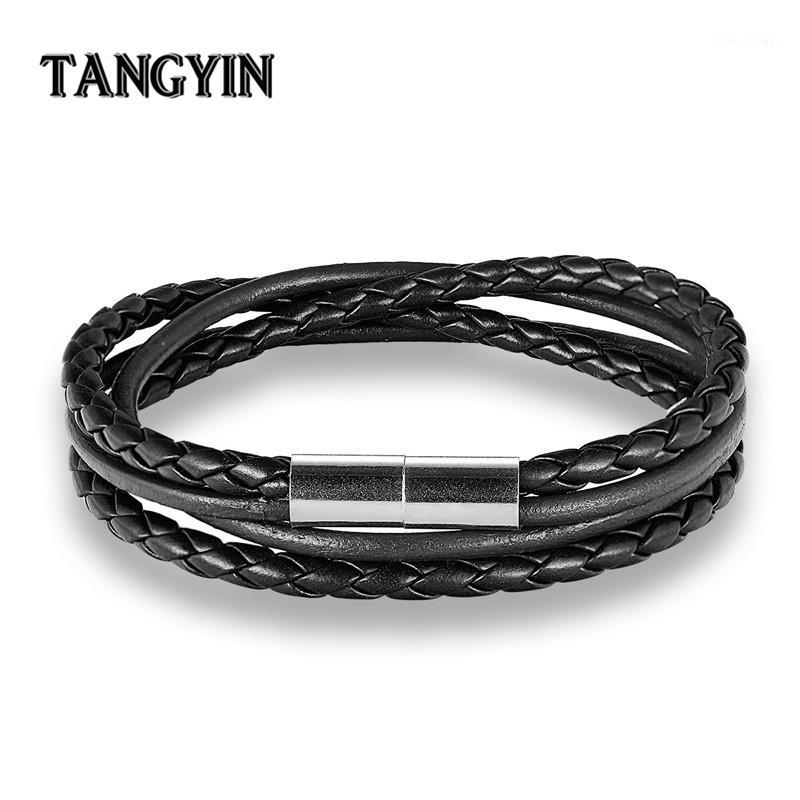 Charm Bracelets Selling Products Charms Multilayer Black/Brown Rope Leather &Bangles Magnetic Metal Stainless Steel Bracelet1
Charm Bracelets Selling Products Charms Multilayer Black/Brown Rope Leather &Bangles Magnetic Metal Stainless Steel Bracelet1