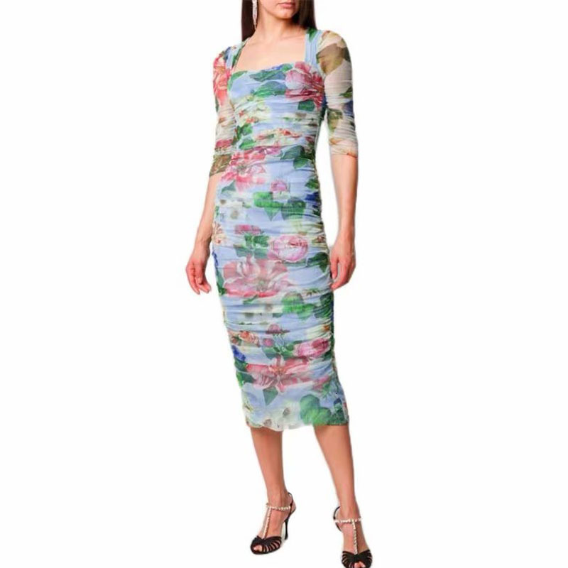 2021 Spring Runway New Retro-printing Boho Flowers Long Sleeves Fine Adjustment Elegant Length Stretches Dress of Women Clothes 2jlv, Sky blue.
2021 Spring Runway New Retro-printing Boho Flowers Long Sleeves Fine Adjustment Elegant Length Stretches Dress of Women Clothes 2jlv, Sky blue.
