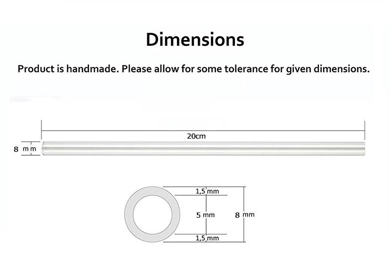 Clear Glass Straw 2008mm Reusable Straight Bent Glass Drinking Straws Brush Eco Friendly Glass Straws for Smoothies Cocktails Xu2205327