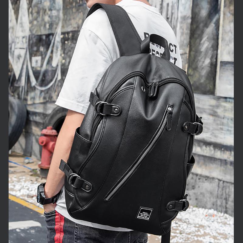 Men Backpack Leather School Backpack Bag Waterproof Travel Bag Casual Leather Book Male Large Capacity Travel, Black
Men Backpack Leather School Backpack Bag Waterproof Travel Bag Casual Leather Book Male Large Capacity Travel, Black