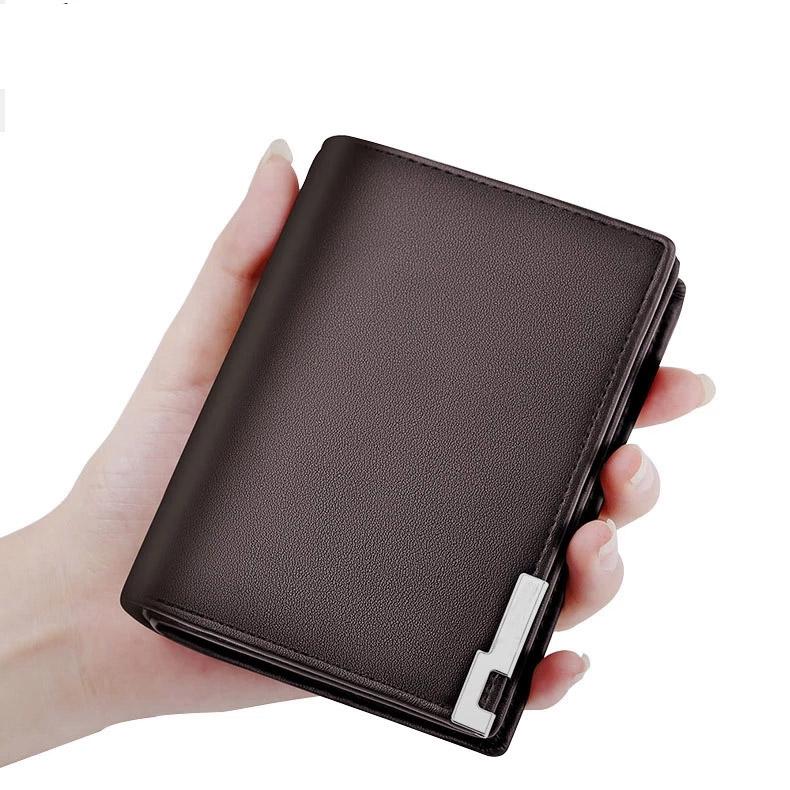 men wallets mini slim male fashion leather PU portfel purse Metal edge portafoglio uomo thin brieftasche small men's walle, Black
men wallets mini slim male fashion leather PU portfel purse Metal edge portafoglio uomo thin brieftasche small men's walle, Black