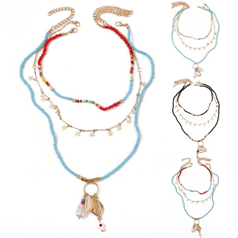 Women Fashion Bohemian Star Choker Beaded Necklace Chain Necklaces Pendants for Women Multi Layer Jewelry Collar
Women Fashion Bohemian Star Choker Beaded Necklace Chain Necklaces Pendants for Women Multi Layer Jewelry Collar