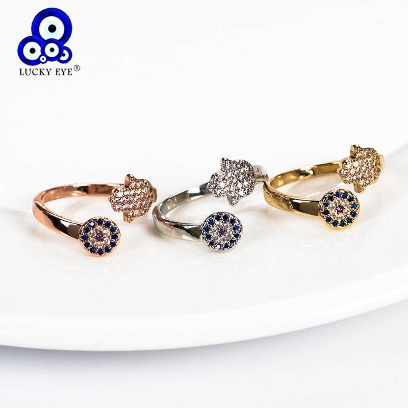 Lucky Eye Hamsa Hand Rings Evil Eye Open Copper Micro Pave CZ Ring For Women Jewelry Adjustable Ring EY5177
Lucky Eye Hamsa Hand Rings Evil Eye Open Copper Micro Pave CZ Ring For Women Jewelry Adjustable Ring EY5177