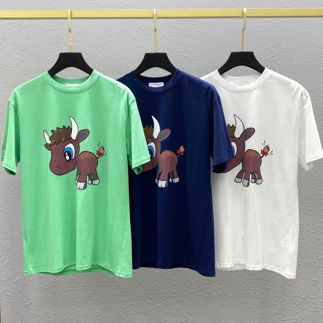 Cute calf print short sleeve women' 21 spring and summer new round neck Pullover T-shirt loose fashion women' T-shirt, Green
Cute calf print short sleeve women' 21 spring and summer new round neck Pullover T-shirt loose fashion women' T-shirt, Green