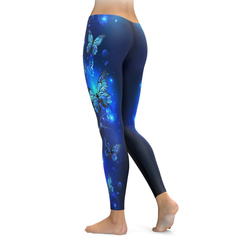 New Fashion 5XL 3D Butterfly Plus Size Leggings High Waisted Sweatpants Woman Pants Holographic Workout Legging Trouesrs 201203