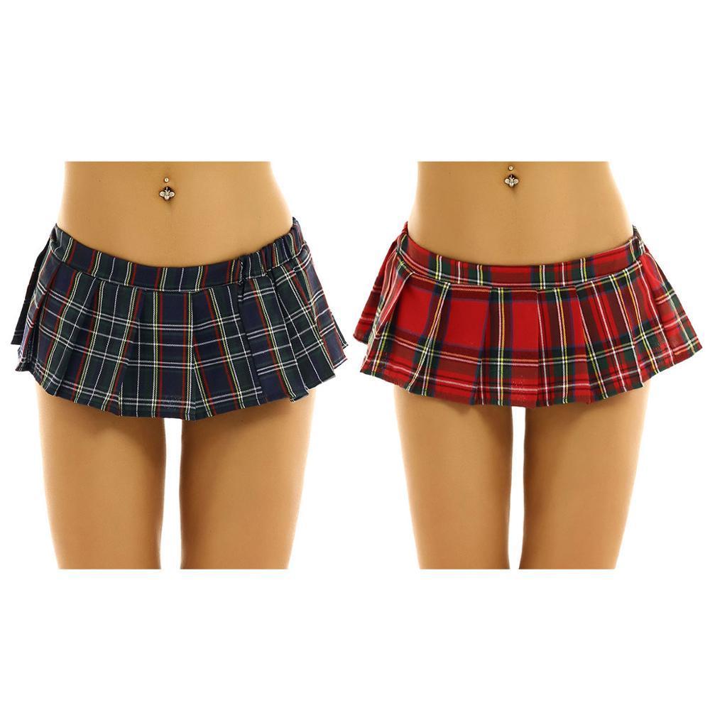 Women Ladies Japanese School Pleated Skirt Sexy Micro Mini Preppy Harajuku Plaid Skirts Scottish Grid A Line Miniskirt Club Wear T200520