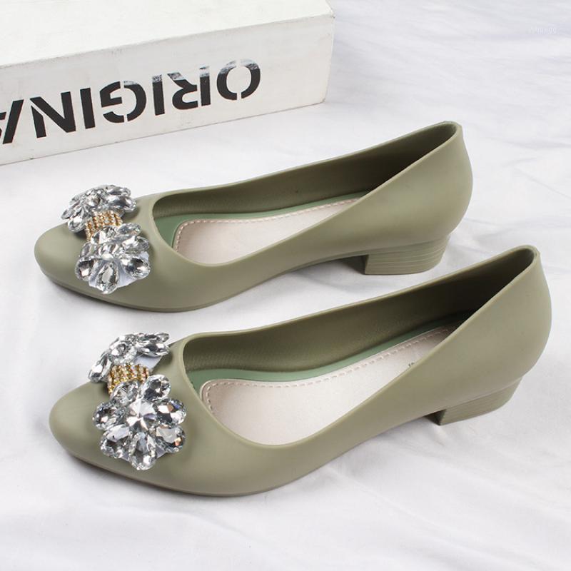 Crystal Bow Thick Heel Shoes Women Summer Pumps Plastic Jelly Shoes Spring 2021 New Solid Color Famle Black Waterproof1, Beige 
Crystal Bow Thick Heel Shoes Women Summer Pumps Plastic Jelly Shoes Spring 2021 New Solid Color Famle Black Waterproof1, Beige