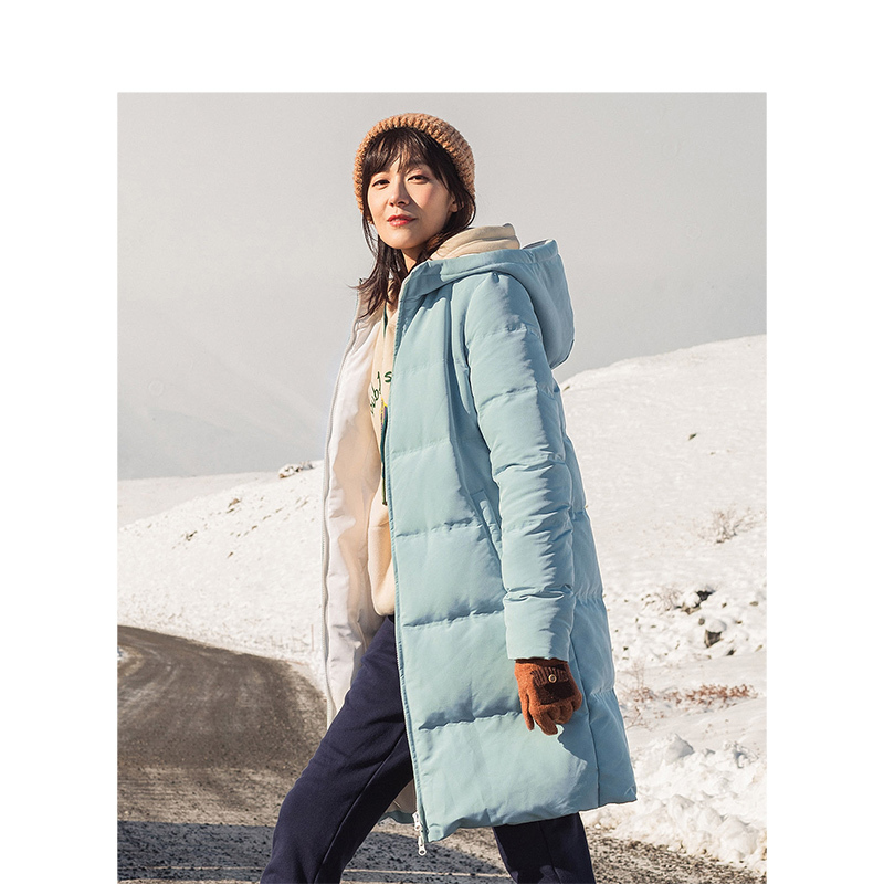 INMAN Russian Winter Female Solid Hooded Straight Loose Warm Women Long Duck Down Ladies Jacket Coat 201029