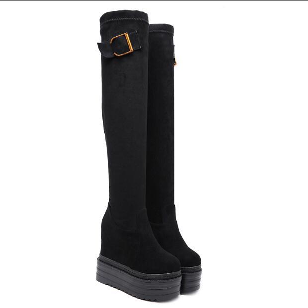2020 Two Sister-in-law with Inches Super High Heels Muffin Nightclub Women's Shoes on Knee Boots 5r03, Black
2020 Two Sister-in-law with Inches Super High Heels Muffin Nightclub Women's Shoes on Knee Boots 5r03, Black